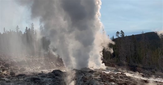 Watch: Steamboat Geyser erupts in Yellowstone National Park