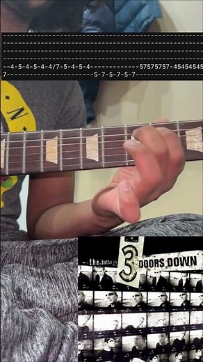Kryptonite Solo Guitar Lesson & Tabs | Three Doors Down #shorts #guitarlesson #threedoorsdown