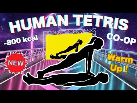 HUMAN TETRIS CO-OP 2 Player | Immersive Interactive Warm Up | Viral Interactive Game | FULL