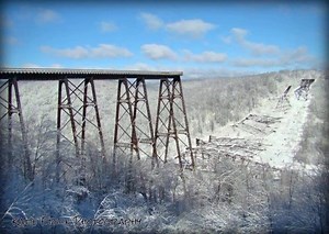 399 reactions · 75 shares | Kinzua Sky Walk- Time to Plan a Visit! All seasons are beautiful at the Kinzua Bridge State Park. Seasonal winter hours are 8 am to 4 pm, Mon-Sat., in March- open 7 days a week from 8 am to 6 pm. Free admission. 296 Viaduct Road, Mt. Jewett, PA | Allegheny National Forest Visitors Bureau | Facebook