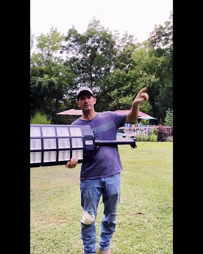 Gefolly Solar Street Lights Outdoor, Commercial Parking Lot Light, 6500K Dusk to Dawn IP67 Security Flood Lights Motion Sensor Led Lamp for Basketball Court, Road, Yard (SL-6000W, 600000LM)