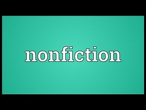 Nonfiction Meaning