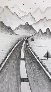 32K views · 582 reactions | How to draw a beautiful road by pencil sketch #draw #pencildrawing #drawing #roaddraw #roaddrawinng | SSR Art's | Facebook