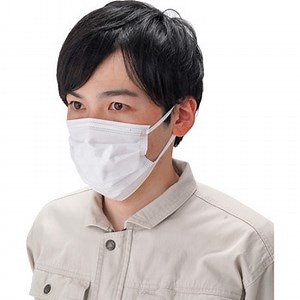 3層プリーツマスク 耳にやさしい 個包装 50枚入 モノタロウ 耳かけ ホワイト色 ふつうサイズ 【通販モノタロウ】