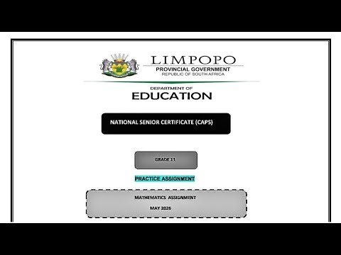 Grade 11 Mathematics Assignment May 2026 [ Full Explanation ]