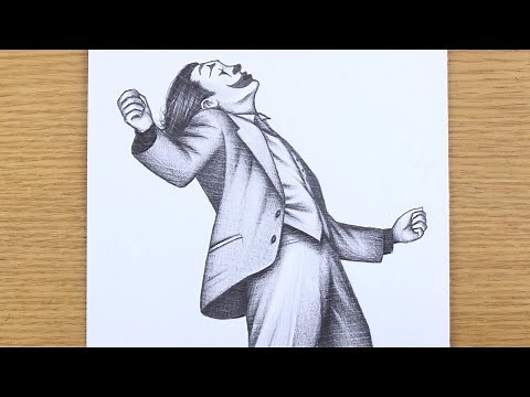 How to draw Joker with pencil sketch || Joker dancing drawings || Joker drawing easy full body