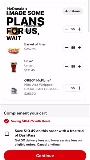 #fy #mcdonalds #tuffy #55burgers55fries #doordash | 55 Burgers 55 Fries