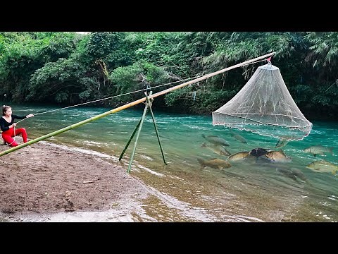 How to Make Simple Fish Trap From Net and Bamboo, The SECRET to FISHING TRAPS and BAIT Tips.