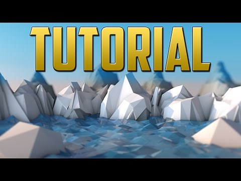 Low Poly Ice and Mountain Scene Tutorial | Cinema 4D