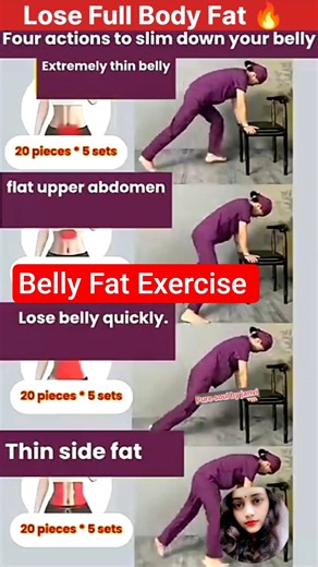 4 Chair Exercises to Lose Belly Fat Fast🔥| Flat Stomach Workout at Home |StandingAbs Workout #shorts