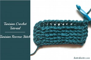 Tunisian crochet tutorial - Reverse Stitch (trs)