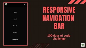 Make a Responsive Navigation Bar using HTML and CSS 100 days of code challenge