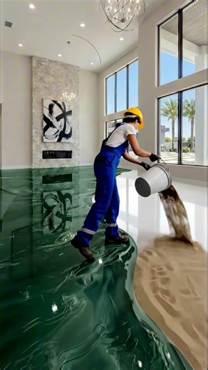 THIS FLOOR IS JUST CRAZY 😱 Epoxy beach floor