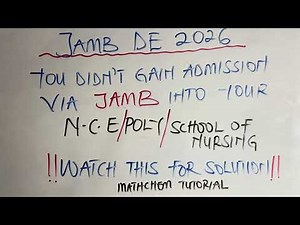 How to Apply for Direct Entry Without JAMB Admission | NCE, OND & Nursing Explained