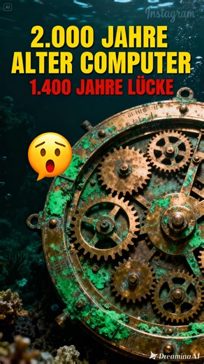 Ancient Legacy on Instagram: "Antikythera – Der 2.000 Jahre alte Computer. 1.400 Jahre Technologie-Lücke! Der Antikythera-Mechanismus: Ein analoger Computer aus dem Jahr 100 v. Chr. Gefunden in einem Schiffswrack vor der griechischen Insel Antikythera. 37 Zahnräder, präzise gefertigt. Berechnet Planetenbewegungen, Mondphasen, sagt Finsternisse voraus. Die nächste vergleichbare Technologie: Astronomische Uhren des 14. Jahrhunderts – 1.400 Jahre später. Wie haben die antiken Griechen das gebaut? M