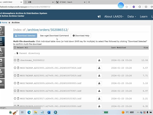 MODIS数据下载和处理（上）