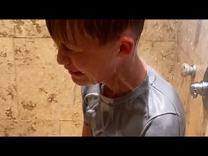 Jumping into the shower fully clothed!