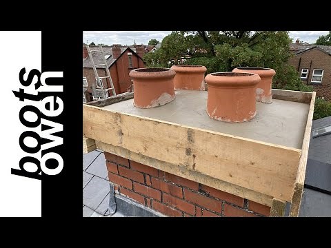 How to put a really strong cap on a chimney: DIY flaunching / benching