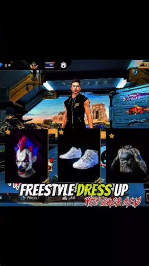 New freestyle dress up combination with joker head#freefire #shortsfeed #shorts