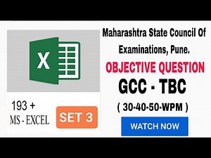 GCC - TBC | TYPING OBJECTIVE QUESTION | MS - EXCEL | SET - 3 | ( 30,40,50 WPM ) | ‪@typistmanu7058‬