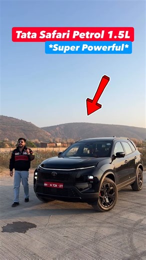 Harsh Chauhan (Harsh VLOGS) on Instagram: "Tata Safari Petrol is Here Finally! Tata Safai is now launched in PETROL 🔥 Quick walkaround of the all-new Safari Petrol and honestly… this one was much needed. The Safari now gets a 1.5-litre turbo petrol engine producing 170 bhp power and 280 Nm torque, paired with a 6-speed automatic with AI-based shift logic for smoother and smarter gear changes. On the outside, Tata has added some sporty touches. You get red accents inside the headlamps, Safari Re