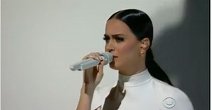 Katy Perry roars center stage at the Super Bowl half time show