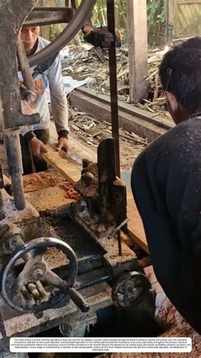 Timber Processing: How a Vertical Band Saw Turns Rough Wood into Uniform Planks