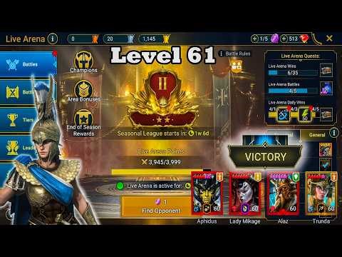 Lvl 61 Crushes Lvl 100 | LIVE ARENA | Great Wins With NEW Glorious Pallas – Raid Shadow Legends