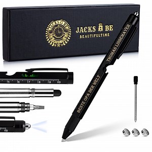 Stylo à bille multifonctionnel avec gravure – Stylo-outil 9 en 1, cadeau idéal pour homme : stylet LED, tournevis, règle, outil multifonction pour bricoleur - Etsy France