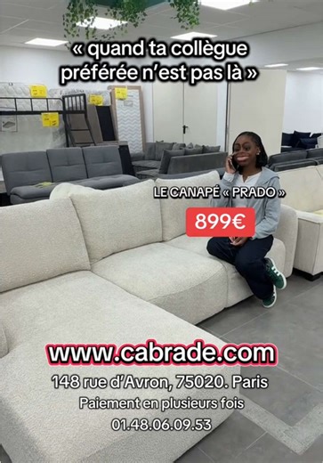 Le Prado 🤍 💸 899€ seulement 🚚 Livraison partout en France 💳 Paiement en plusieurs fois disponible 🌐 À retrouver sur cabrade.com 📍 Nos boutiques : • 6 rue du Commandant Lamy, Paris 11 — M° Bastille / Voltaire • 148 rue d’Avron, Paris 20 — M° Porte de Montreuil • 3 rue Laure Surville, Paris 15 — M° Javel • 13 avenue de Flandre, Paris 19 — M° Stalingrad • 33 boulevard Barbès, Paris 18 — M° Château Rouge • 53 rue de la République, Saint-Denis (93200) #homedecor #deco #trend #salon #canape