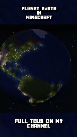 Planet Earth in Minecraft! #minecraft #planet #earth #shorts