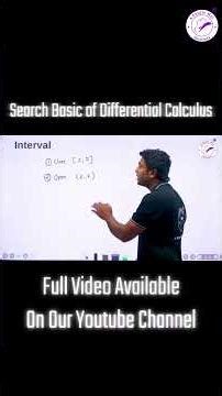 Basics of Differential Calculus - Engineering Maths-01 | M1 | #engineeringmaths1 #maths1 #shorts