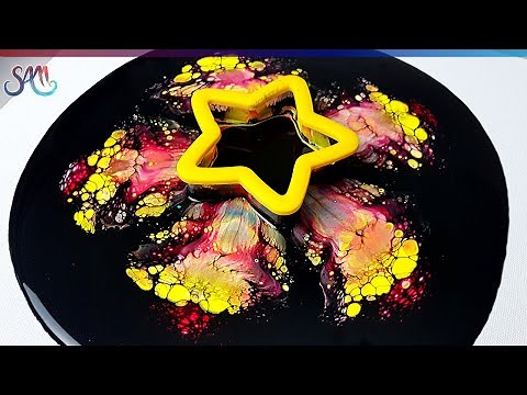 Star Galaxy Pour🌟 Acrylic Pouring Open Cup 🤩 AMAZING Cells without Silicone | Satisfying Fluid Art