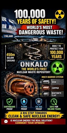 Finland built a 100,000-year nuclear tomb 😱Is this the future of clean energy? ⚡