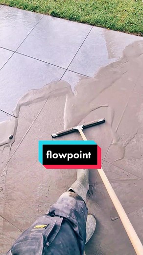 flowpoint grouting 😎 #fyp #foryou #grouting #porcelain #flowpoint #paving #construction #toolsinaction