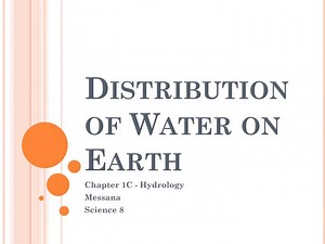 Distribution of Water on Earth - SlideServe