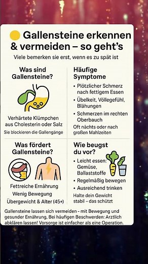 🟡Gallensteine erkennen & vermeiden – so geht’s #bauchgesund