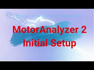 MDS MotorAnalyzer 2 Initial Setup