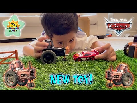 Tractor Tipping | NEW TRACTOR | Playing Toys with Christopher | Disney Pixar Cars
