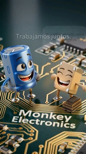 ¡El tamaño no lo es todo en la electrónica! 🛑 Mientras el gran capacitor azul (electrolítico) hace el trabajo pesado estabilizando el voltaje principal, el pequeño cerámico es el maestro de la velocidad, eliminando el ruido en circuitos sensibles. 🏃‍♂️💨 Etiqueta a ese amigo de ingeniería que siempre los conecta al revés en la protoboard. 😂 ¡Síguenos en Monkey Electronics para más secretos y curiosidades de la tecnología animada! | Monkey Electronics