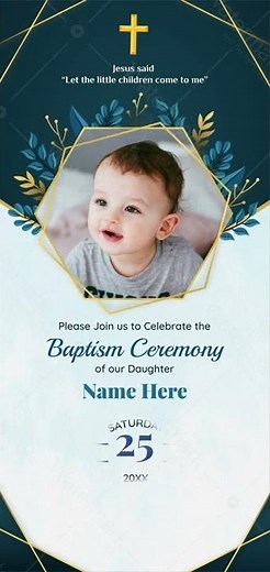 Baptism Ceremony Invitation Video || Baptism Invitation Video || IM-2157-V
