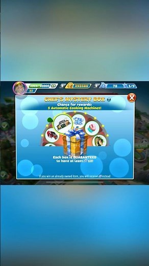 September’s Chef’s Mystery Box 🥰 #cookingfever #mobilegame