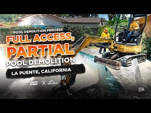 Swimming Pool Demolition Process in La Puente, California/ Full Access, Partial Pool Demolition