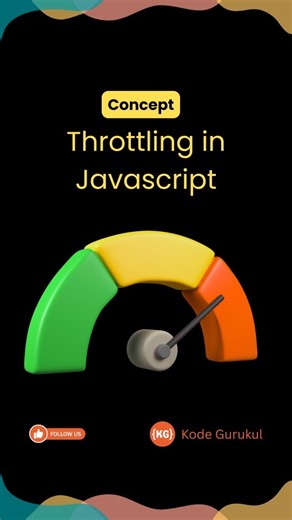 Kode Gurukul | Web Development | HTML | JavaScript | CSS on Instagram: "💡Throttling in JavaScript.💡 Throttling concept explained with example. #interview #interviewquestion #javascript #Throttling #html html5 css3 cssanimation learnhtml learncss csstips csstipoftheday webdeveloper ui ux uidesign uxdesign webdevelopment frontenddeveloper frontendwebdeveloper javascript reactjs javascriptanimation tailwindcss bootstrap reels"
