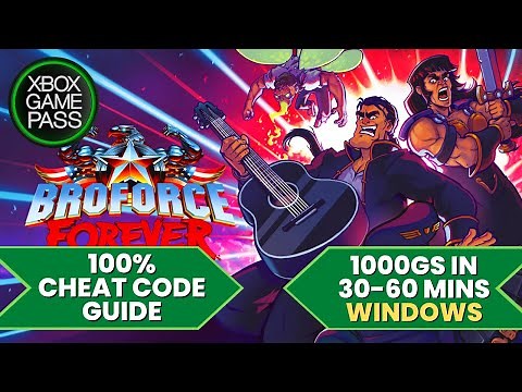 Broforce - 100% Cheat Walkthrough Guide (1000GS in 30-60 Mins) *PC Game Pass*