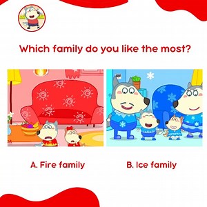 12 reactions · 12 comments | Ice vs Fire family, which do you choose? #WOANETWORK | Wolfoo Series | Facebook