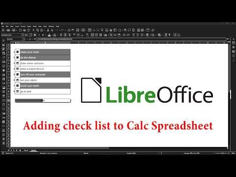 Adding Check list in LibreOffice Calc Spreadsheet