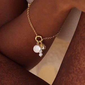 Pearl Pendant Charms by Caitlyn Minimalist • Dangling Pearls for Charm Bracelet & Charm Necklaces • Perfect Addition to Your Everyday Style - Etsy