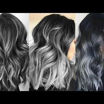 Charcoal Hair Color Trends||Grey Hair Ideas||Ash Balayage||Grey Ombre Hairs For 2023