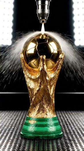 Slicing Gold Football Trophies! ⚽ Ultra Satisfying Destruction ASMR